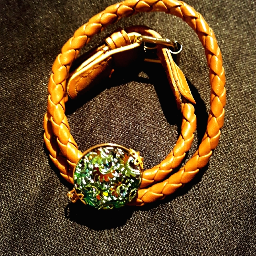 Faux Leather Wrap Bracelet